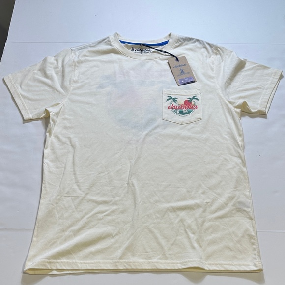 NWT Chubbies The 70’s Sun, Palm & Waves Pocket T Shirt - Picture 1 of 10